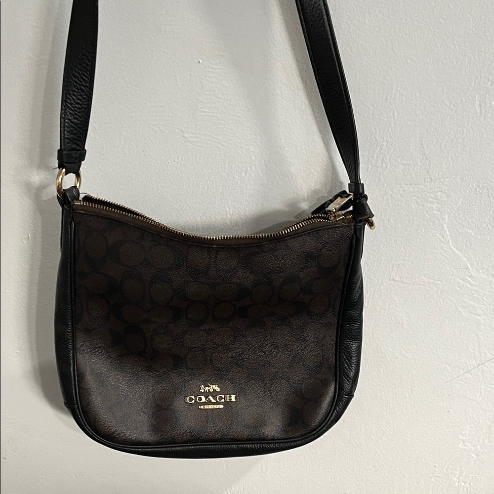 Coach Black and Brown Shoulder Bag